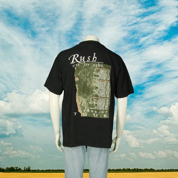 Vintage Rush Test For Echo 1996 Tour Band Single Stitch USA Made T Shirt Tee XL - Picture 3 of 5